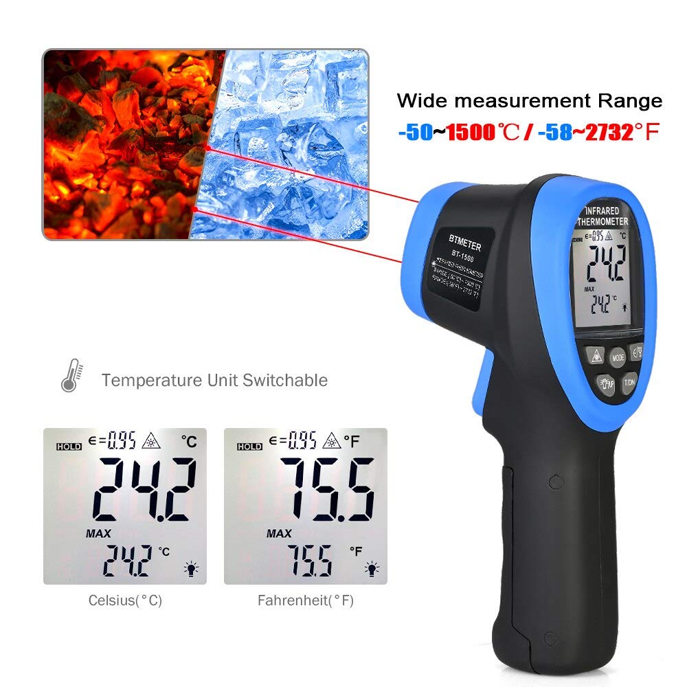 Industrial Laser Temperature Gun - -50 ℃ do 1500 ℃ Pirometr