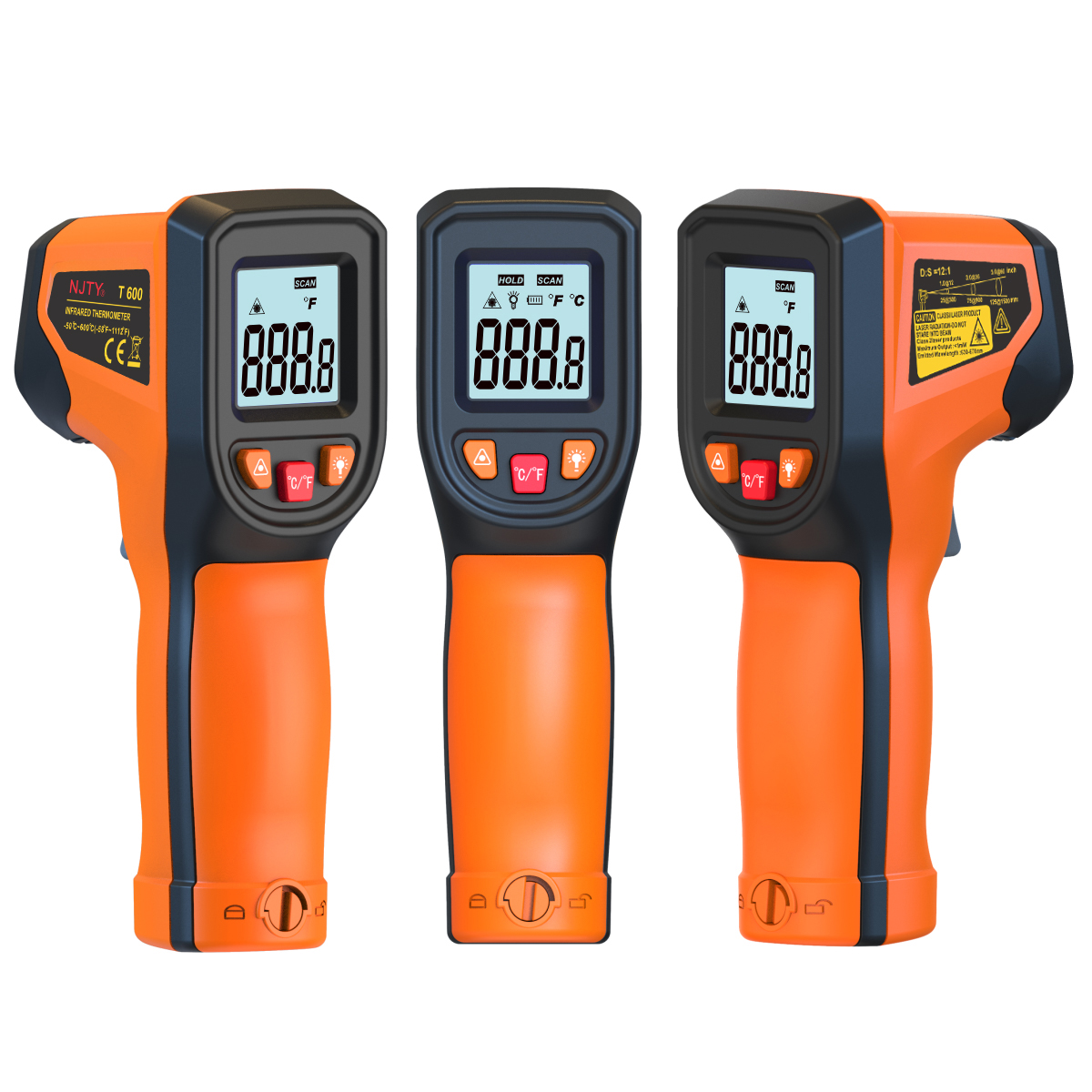 Industrial Laser Temperature Gun - Cyfrowy czujnik termometru na podczerwień Ręczny