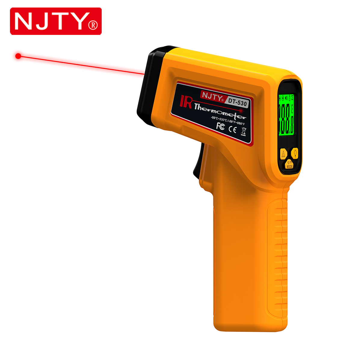 Industrial Laser Thermometer - Termometr na podczerwień NJTY Laserowy bezdotykowy