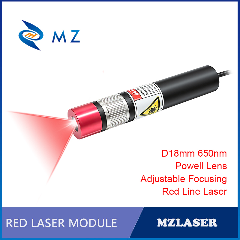 Industrial Laser Line Generator - Moduł lasera liniowego czerwonego, regulowany obiektyw