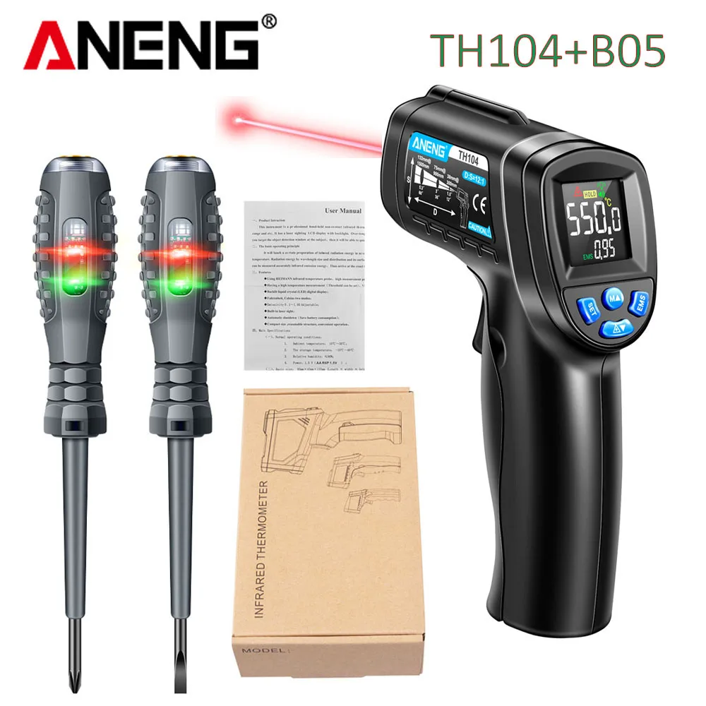 Industrial Laser Temperature Gun - Termometr na podczerwień Przemysłowy termometr laserowy