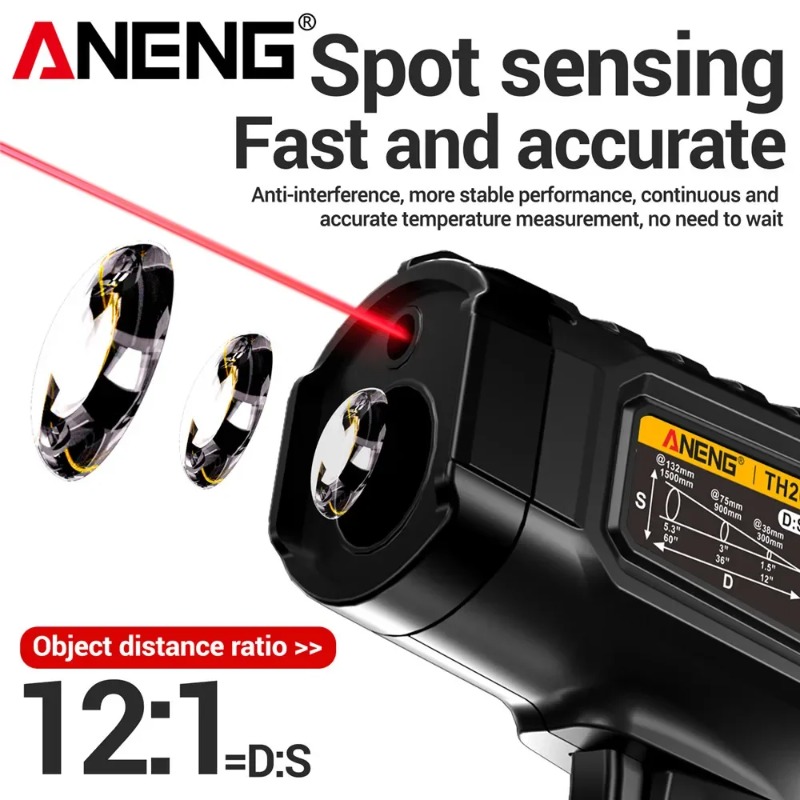 ANENG TH202 Przemysłowy Termom – Industrial Laser Thermometer recenzja i cena