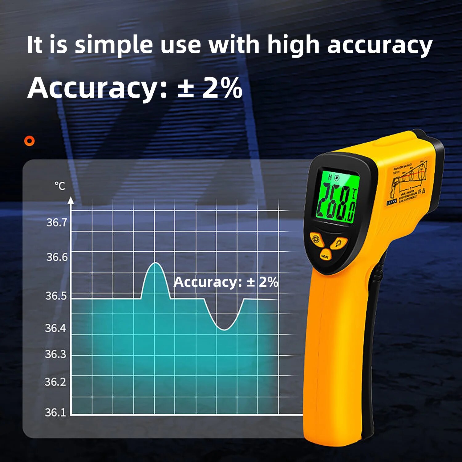 Cyfrowy termometr na podczerwi – Industrial Laser Temperature Sensor recenzja i cena