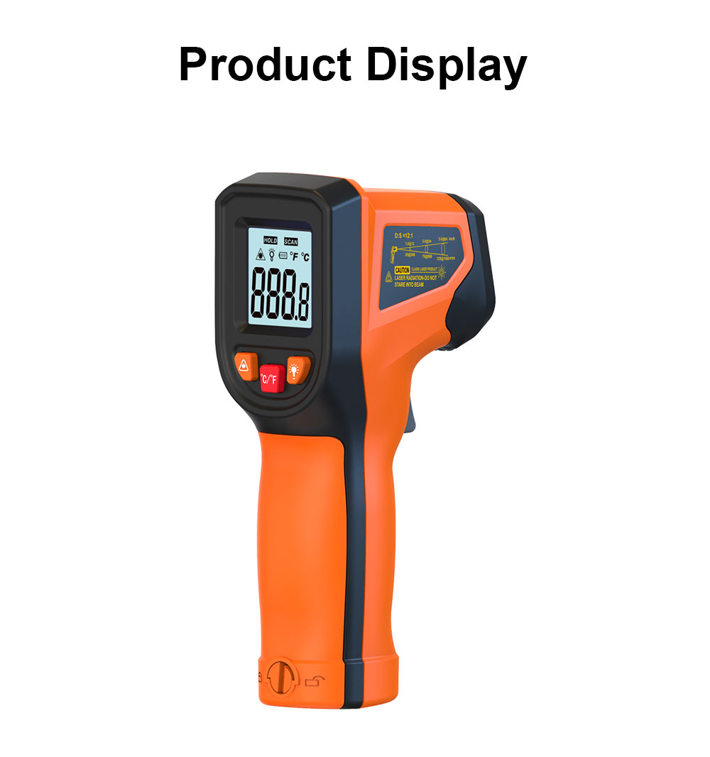 Termometr cyfrowy na podczerwi – Industrial Laser Temperature Gun recenzja i cena